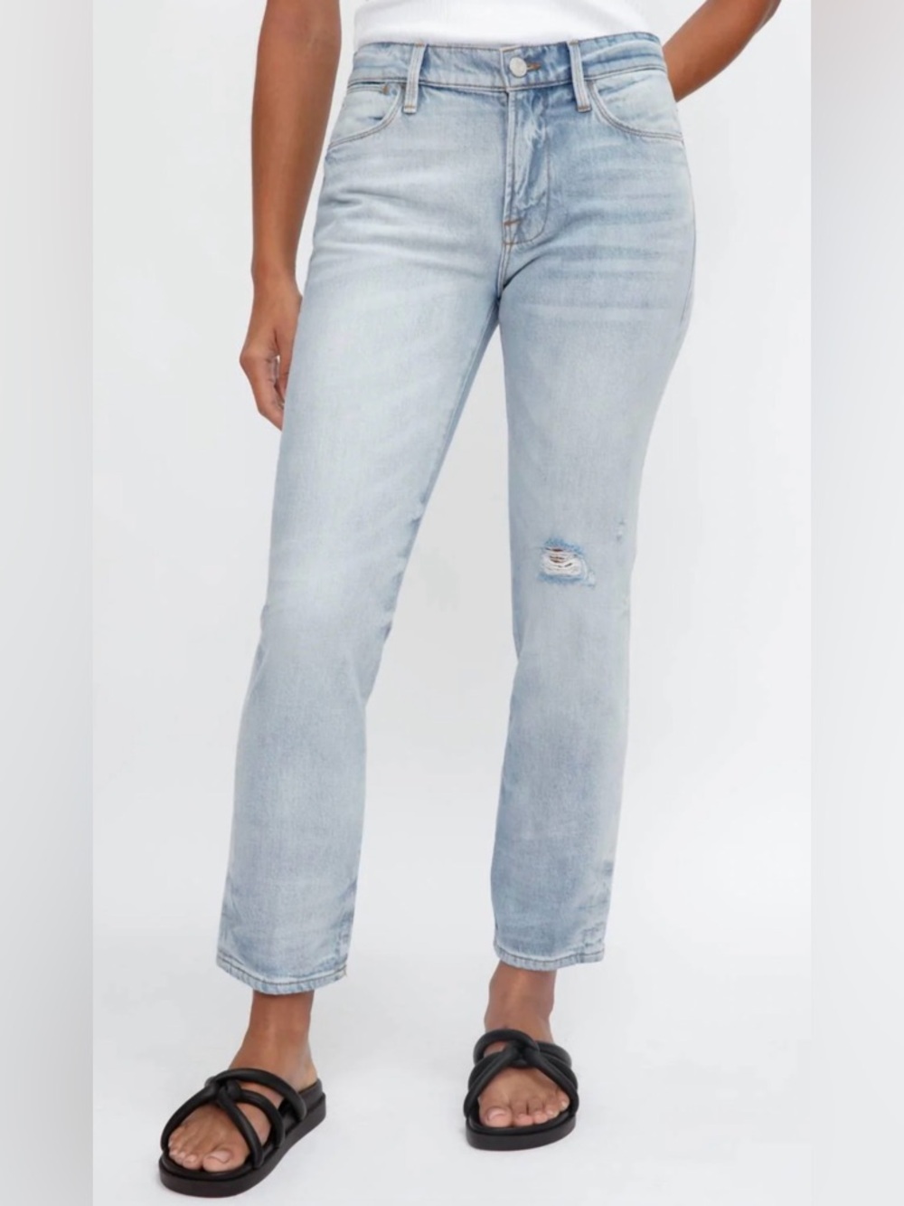 FRAME Denim Le High Straight Jean in Winslow Sz 29‎ Light Vintage Wash